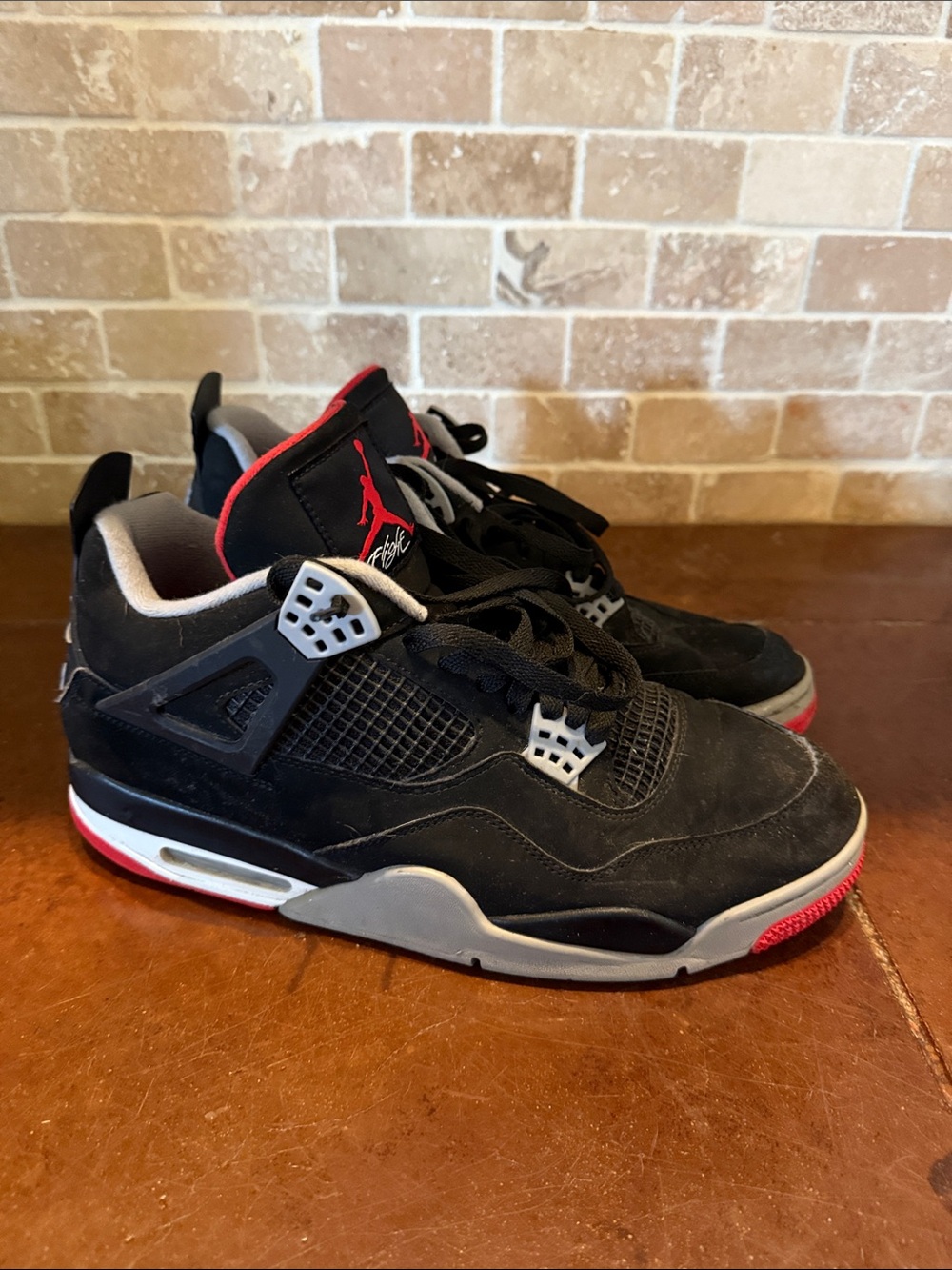 Men's Black and Red Air Jordans - Picture 3 of 5